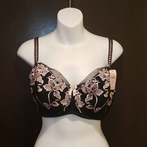 New Sexy Lane Bryant Black Bra Size 38DD